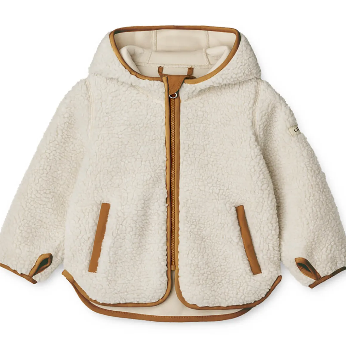 Mara Pile Jacket With Ears in Sandy / Golden Caramel Mix by Liewood - Last Ones In Stock - 2-4 Years