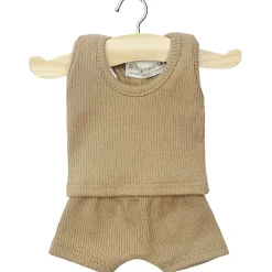 Marcel Ribbed Boy's Underwear Set (34cm Doll) in Cacao by Minikane