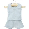 Marcel Ribbed Boy's Underwear Set (34cm Doll) in Bleu Chine by Minikane