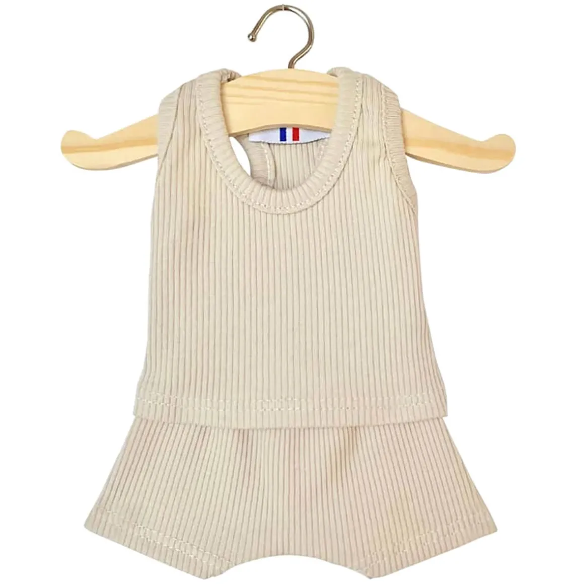 Marcel Ribbed Boy's Underwear Set (34cm Doll) in Linen by Minikane