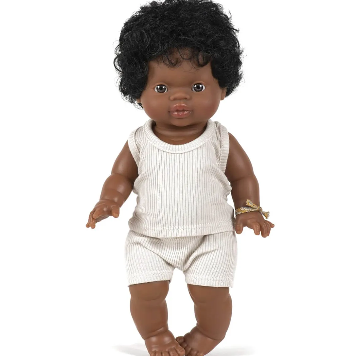 Marcel Ribbed Boy's Underwear Set (34cm Doll) in Linen by Minikane