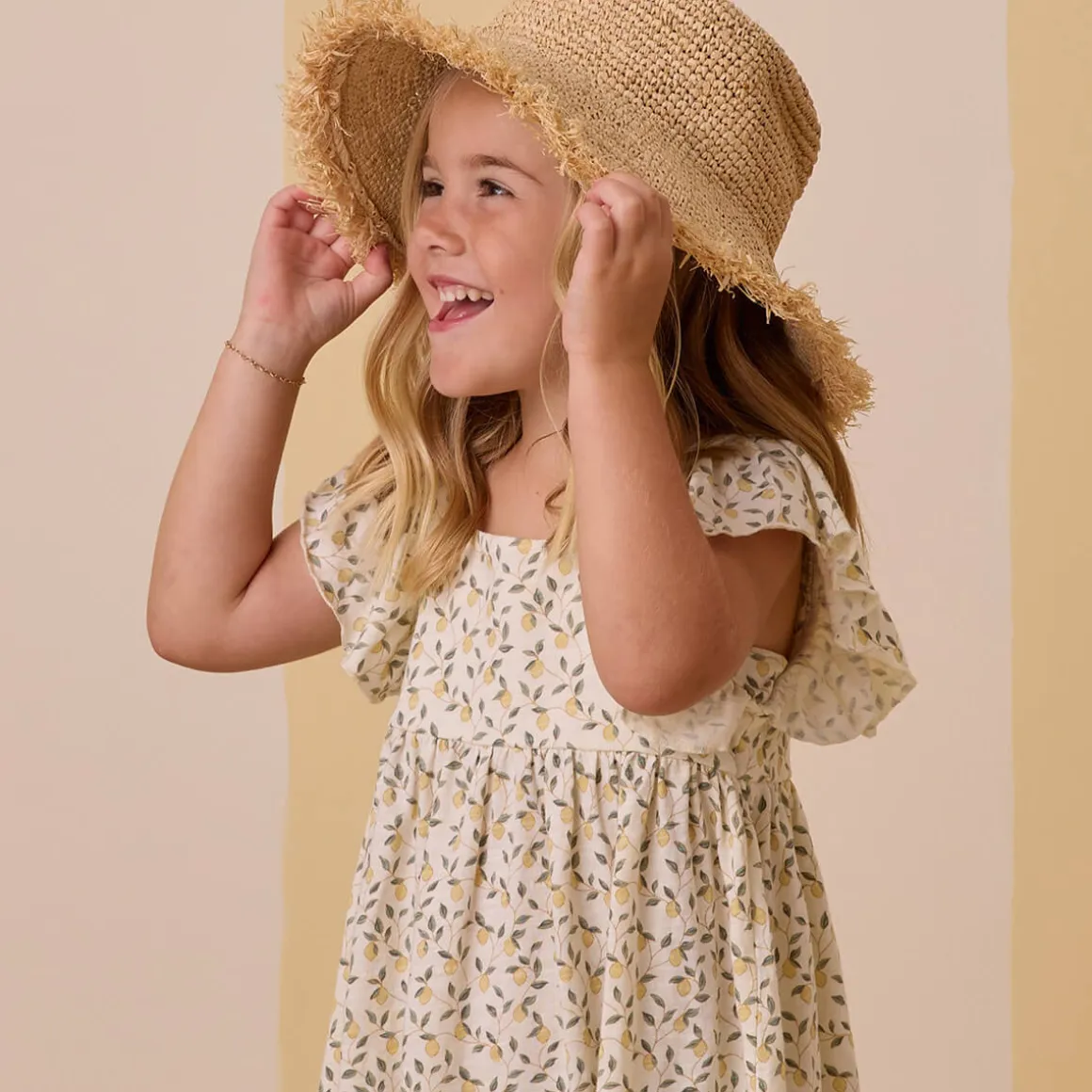 Mariposa Dress in Lemons by Rylee & Cru