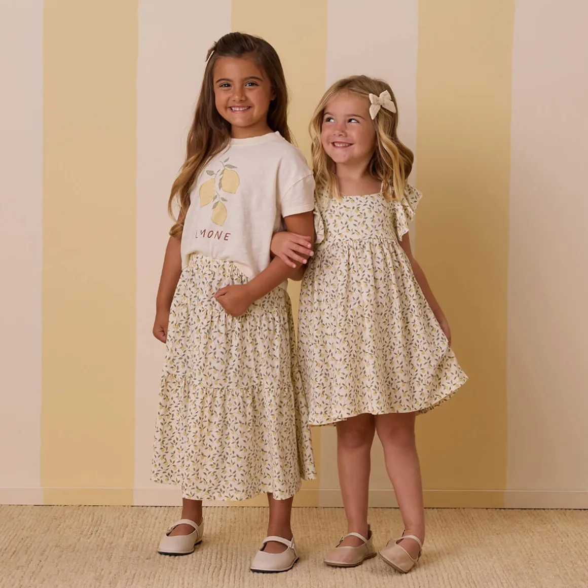 Mariposa Dress in Lemons by Rylee & Cru