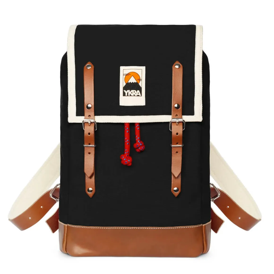 Matra Mini Leather Backpack in Black by YKRA
