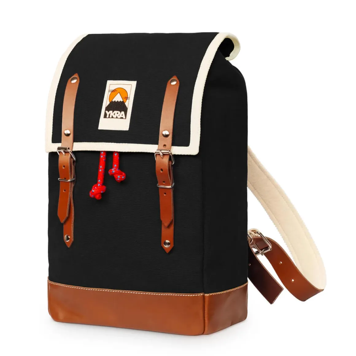 Matra Mini Leather Backpack in Black by YKRA