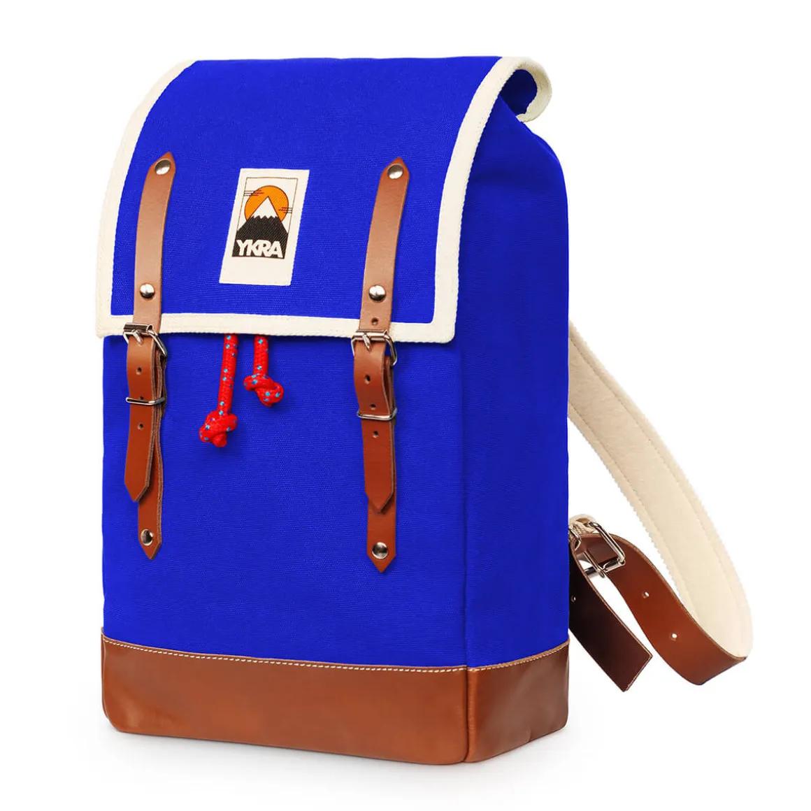 Matra Mini Leather Backpack in Blue by YKRA