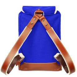 Matra Mini Leather Backpack in Blue by YKRA