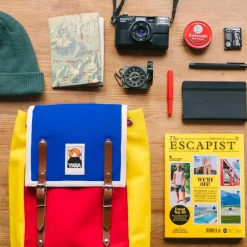 Matra Mini Leather Backpack in Tricolor by YKRA