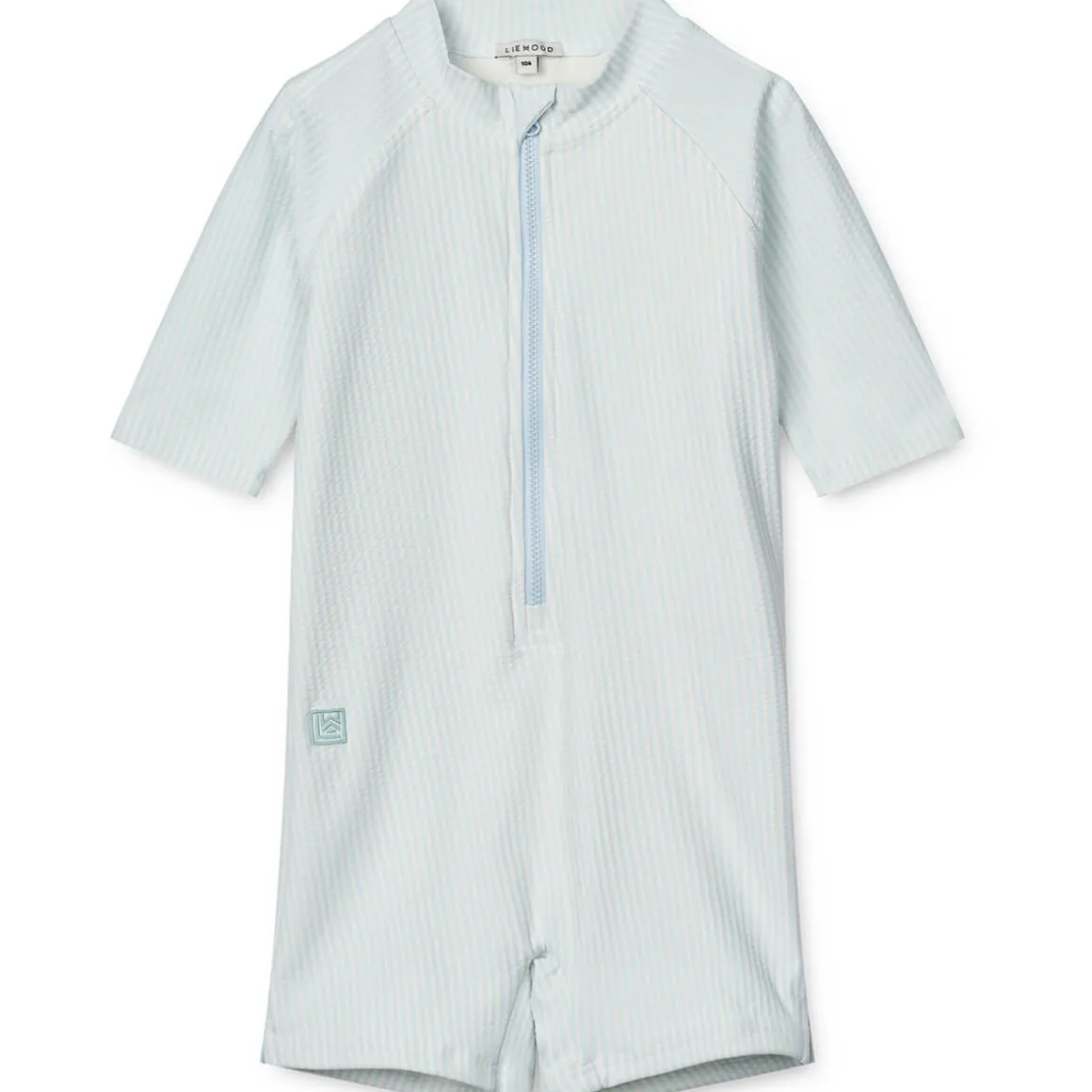 Max Shortsleeve Swim Jumpsuit in Pure Sky / Creme De La Creme by Liewood