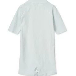 Max Shortsleeve Swim Jumpsuit in Pure Sky / Creme De La Creme by Liewood