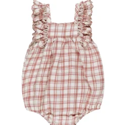 Maya Romper in Pink Plaid by Quincy Mae