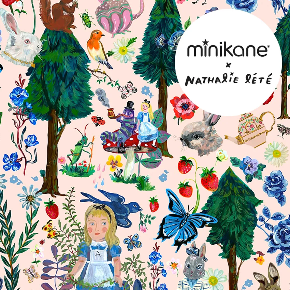 Mazarine Outfit (34cm Doll) in Alice Print / Cobalt Blue by Minikane X Nathalie Lete