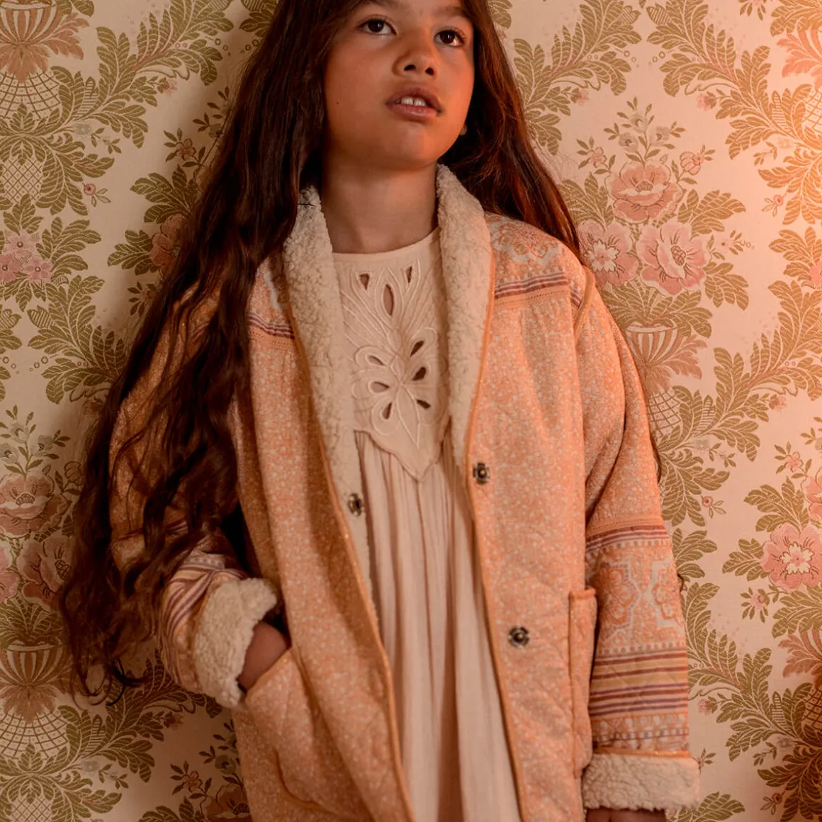 Meadow Jacket in Tuscan Peach by Faune