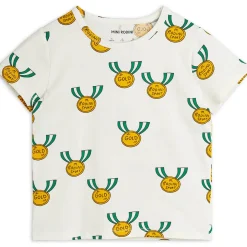 Medals Baby T-shirt in Grey by Mini Rodini - Last One In Stock - 56/62 (1-4 Months)