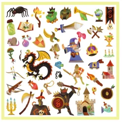 Medieval 160 Metallic Stickers by Djeco