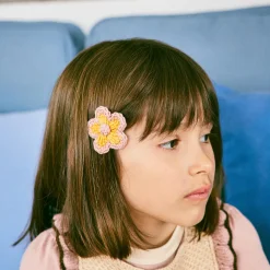 Medium Flower Clip Set in Frangipani by Misha & Puff