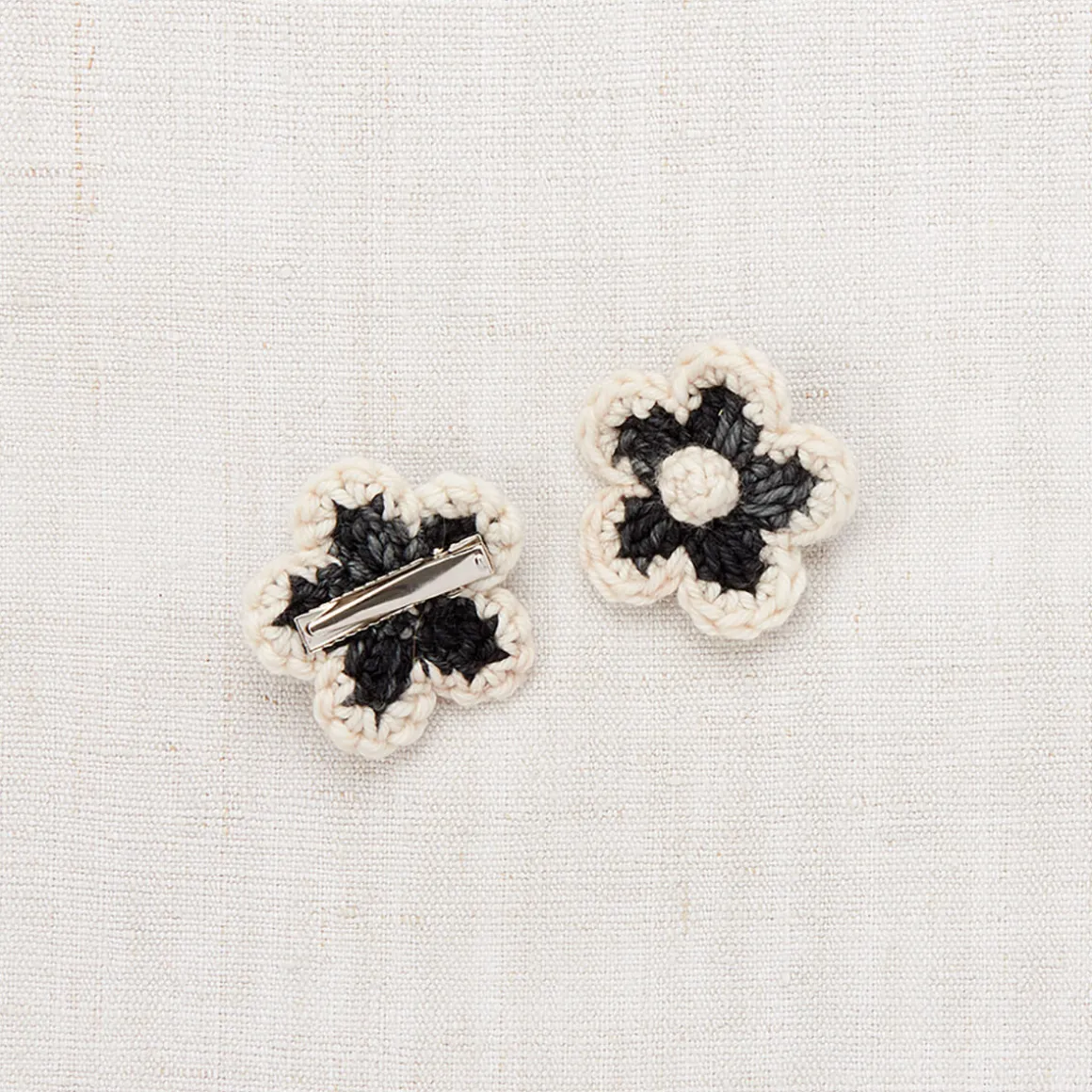 Medium Flower Clip Set in Licorice by Misha & Puff