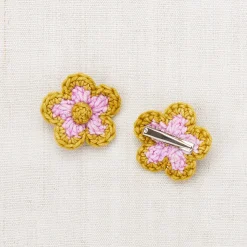 Medium Flower Clip Set in Pink Lilac by Misha & Puff