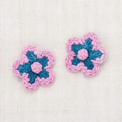 Medium Flower Clip Set in Prussian Blue by Misha & Puff