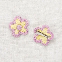Medium Flower Clip Set in Vintage Yellow by Misha & Puff