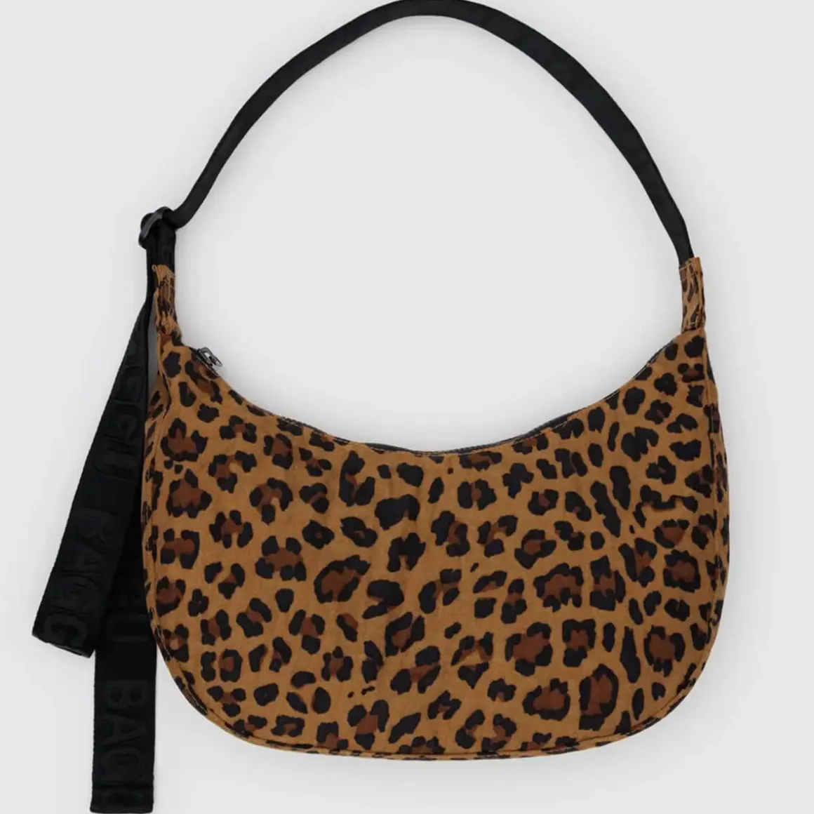 Medium Nylon Crescent Bag in Leopard by Baggu