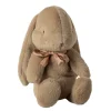 Medium Plush Bunny in Dusty Brown With Bow (34cm) By Maileg