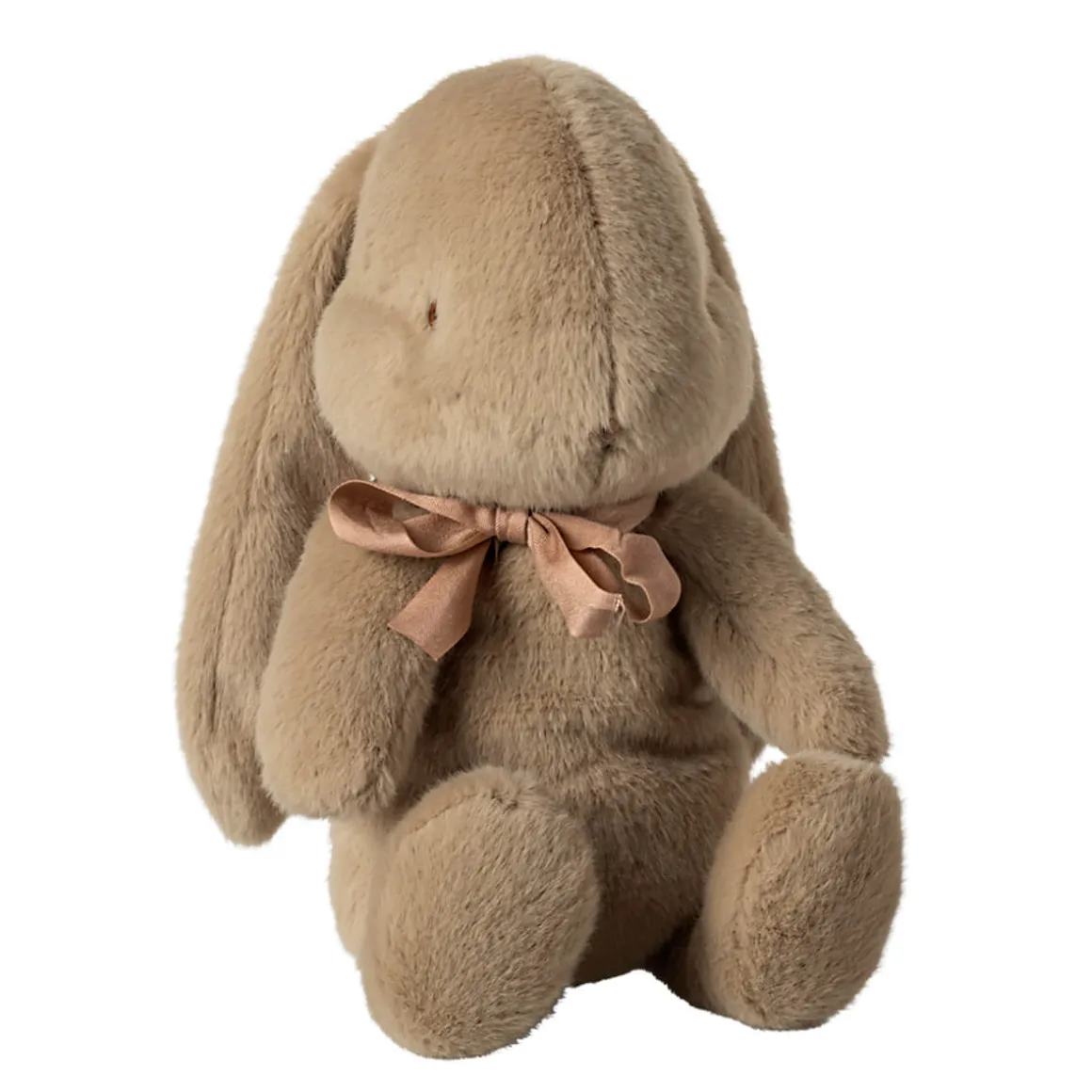 Medium Plush Bunny in Dusty Brown With Bow (34cm) By Maileg