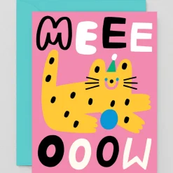 Meow Greetings Card by Susie Hammer for Wrap
