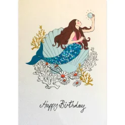 Mermaid Birthday Greetings Card by Rosie Wonders