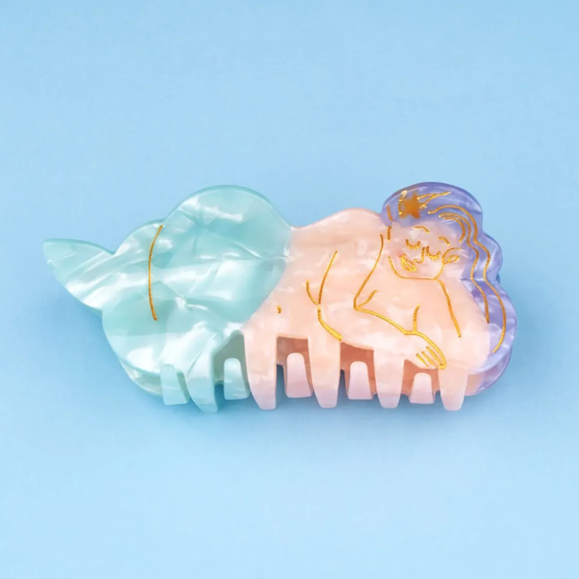 Mermaid Hair Claw in Blue by Coucou Suzette