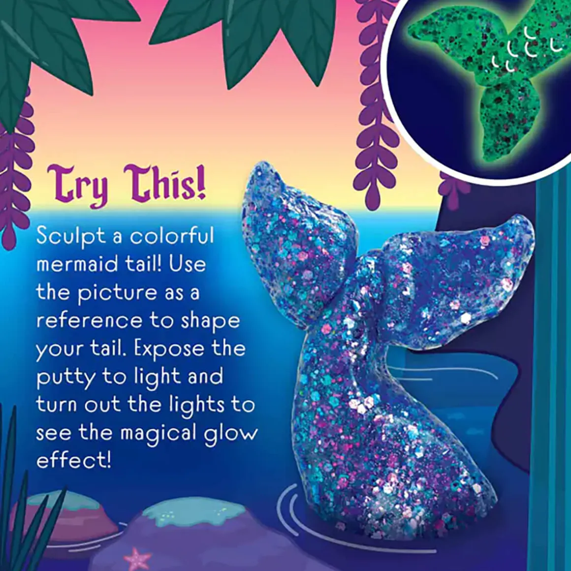 Mermaid Tale Glowbrights Thinking Putty by Crazy Aarons
