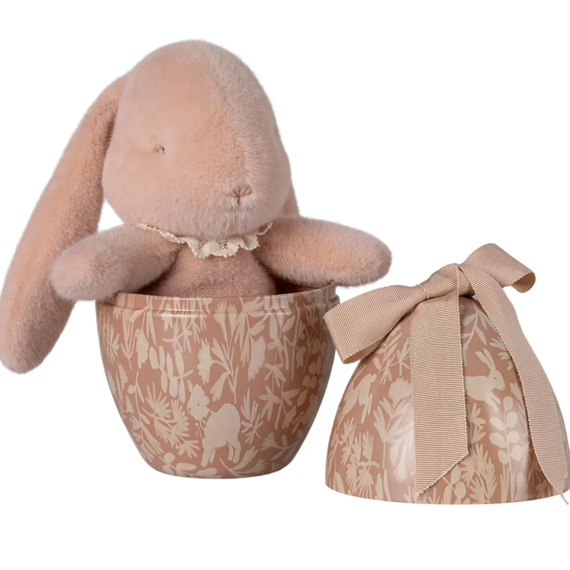 Metal Easter Egg and Bunny in Powder (18cm) by Maileg