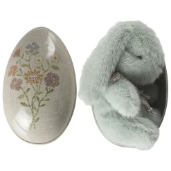 Metal Easter Egg and Mint Bunny (11cm) by Maileg