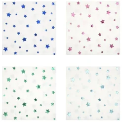 Metallic Stars Small Party Napkins by Meri Meri