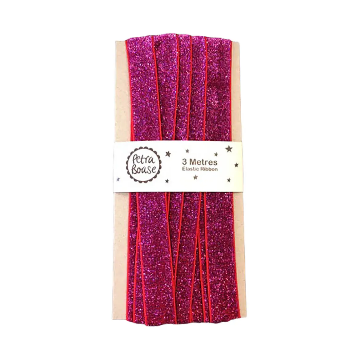 3 Metres Of Glitter Ribbon in Pink by Petra Boase