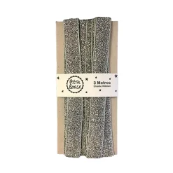3 Metres Of Glitter Ribbon in Silver by Petra Boase