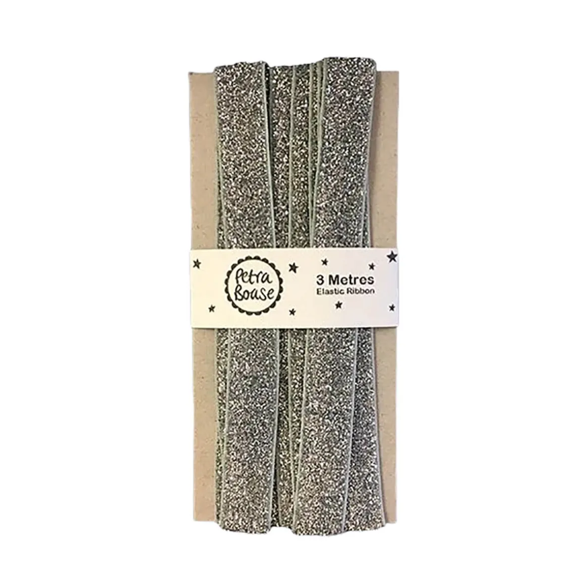 3 Metres Of Glitter Ribbon in Silver by Petra Boase