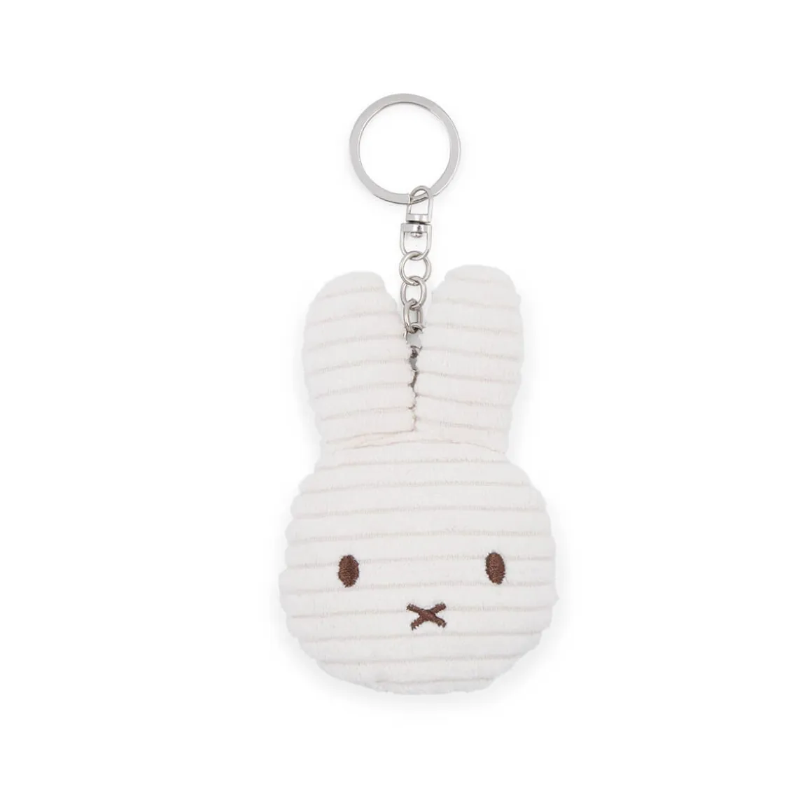 Miffy Corduroy Flat Keyring in White (10cm) by Bon Ton Toys
