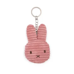 Miffy Corduroy Flat Keyring in Dusty Rose (10cm) by Bon Ton Toys