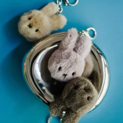 Miffy Fuzzy Keyring in Taupe (8cm) by Bon Ton Toys