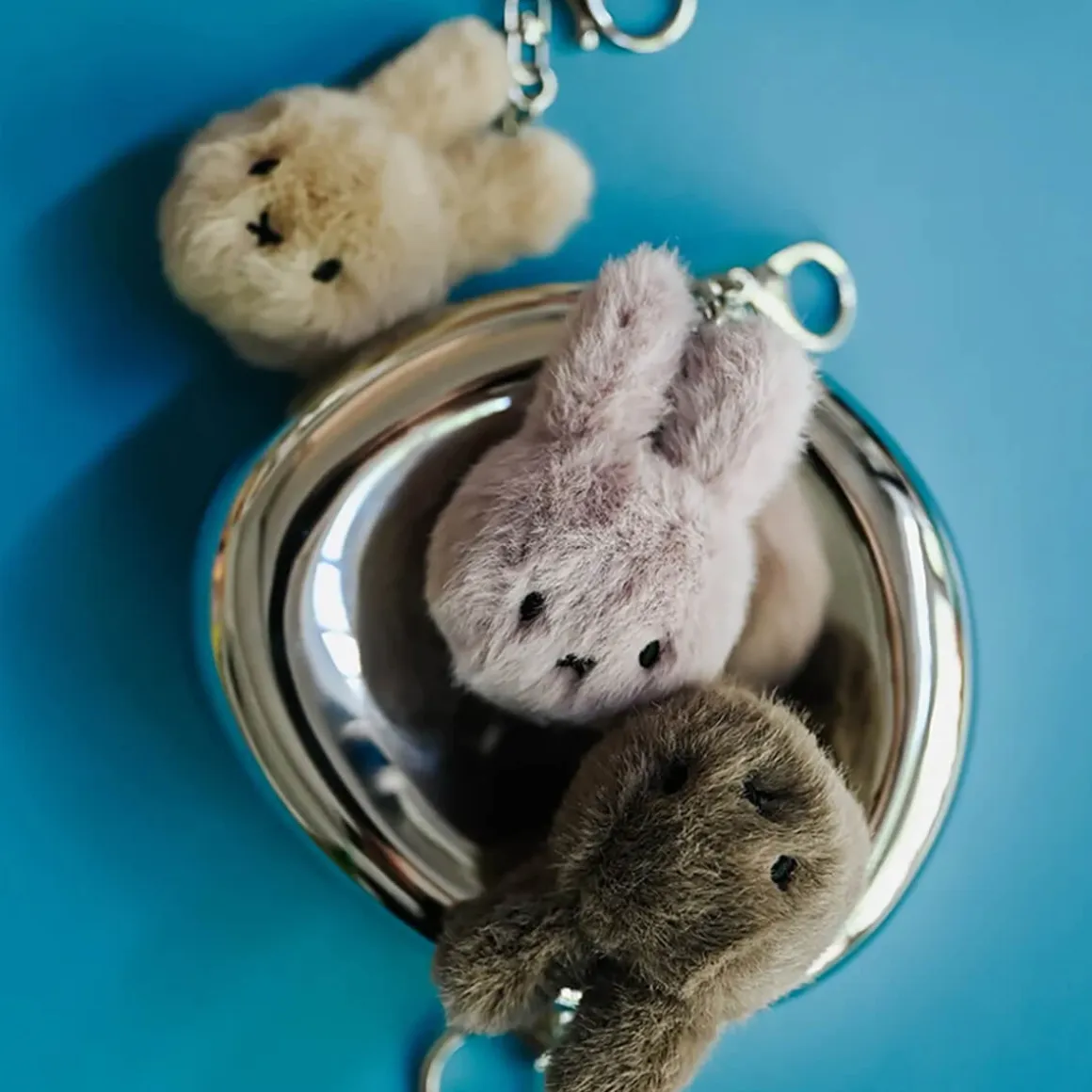 Miffy Fuzzy Keyring in Taupe (8cm) by Bon Ton Toys