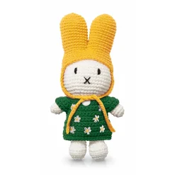 Miffy In Her Green Flower Dress And Yellow Hat by Miffy Handmade