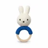 Miffy Teething Ring Rattle In Blue by Miffy Handmade