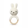 Miffy Teething Ring Rattle In White by Miffy Handmade