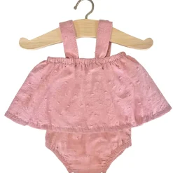Mila Outfit (34cm Doll) in Tea Rose Plumeti by Minikane