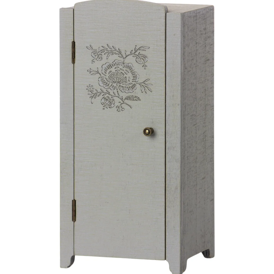 Miniature Closet With Decoration in Mint Grey by Maileg