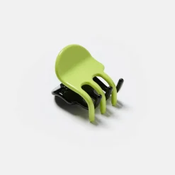Mini Hair Claw in Black + Chartreuse by Chunks