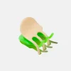 Mini Hair Claw in Neon Green / Nude by Chunks