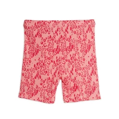 Mini Leopard AOP Bike Shorts in Pink by Mini Rodini