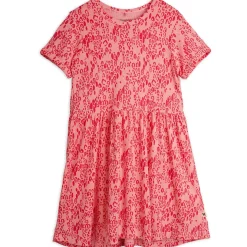 Mini Leopard AOP Dress in Pink by Mini Rodini